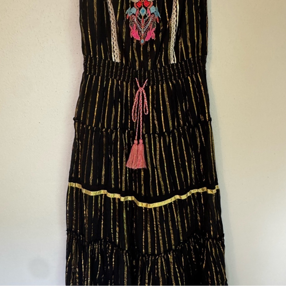 Y2K Boho Peasant Maxi Dress Embroidered Strapless
Smocked Tiered Venus
Beachy - Picture 8 of 14